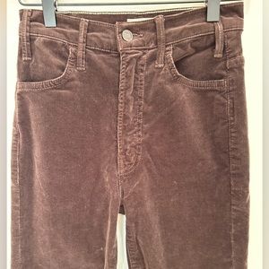 MOTHER denim Hustlers in Mole - Chocolate brown corduroy - 24 sold out!